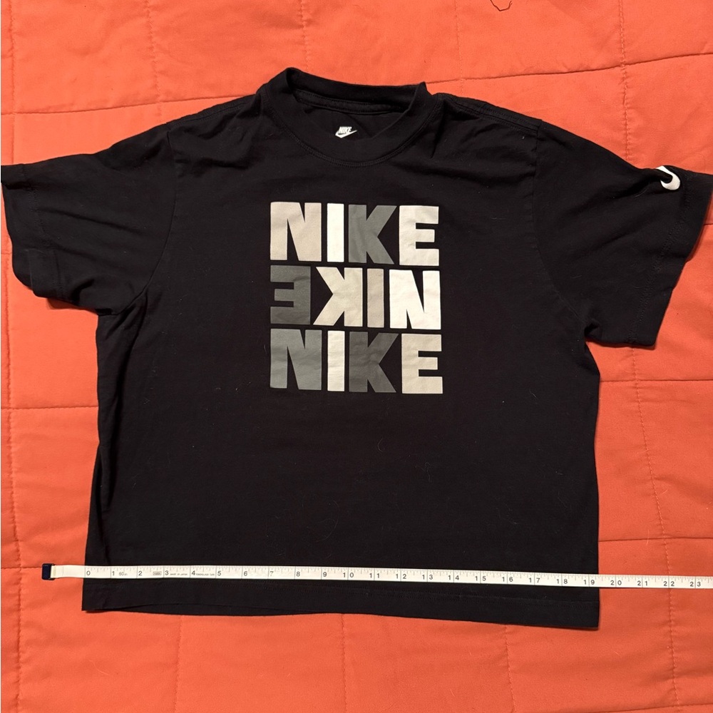Nike Black Tee with Silver Graphic